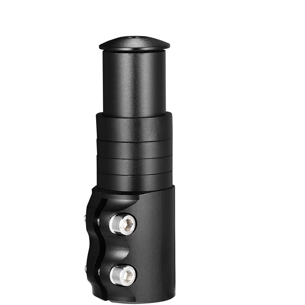 gabelschaftverlängerung mountainbike Fahrrad Gabelschaft Extender, Lenkererhöhung Verstellbar Höhen Adapter Bike Stem Extender Legierung Aluminium für Fahrrad SIGVARIS Gummihandschuhe Noppen L Number of Bikes_ Rahmenfarbe:Schwarz