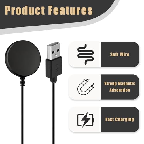 Cargador para Samsung Galaxy Watch 7/Ultra, Magnético Cable de Carga, Cargador Smartwatch, Cable USB de Carga Rápida, 100 cm - imagen 4