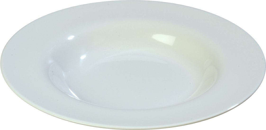 Photo 1 of *damaged plate*
CFS 3303002 Sierrus Melamine Chef Salad / Pasta Bowls, 12", White (Pack of 12) 20-oz. White
