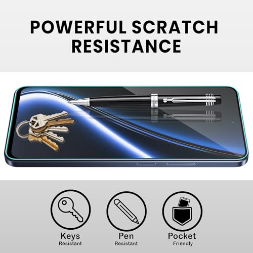 Image of ArmourPro Military Grade Gorilla Tempered Glass Compatible For Realme Narzo 80X, Narzo 70X and Narzo 60X (6.72 Inch) With Easy Installation Kit | Edge-To-Edge Protector Coverage | Black, Pack of 2