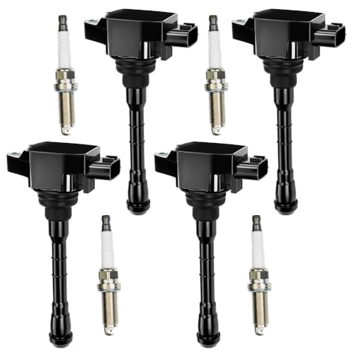 Image of Set of 8 UF861 Ignition Coil Pack with Spark Plugs Compatible with Nissan Altima L4 2.5L 2019 2020 2021, for Nissan Rogue L4 2.5L Replace# 224486CA1A