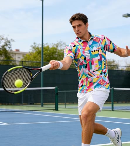Neon 80s Men's Golf Polo