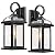 Roravilila Black Exterior Light Fixtures 2-Pack, Anti-Rust Aluminum Outdoor Wall Lights for House Porch Lights IP65 Waterproof Clear Glass Outdoor Sconces Wall Mount Wall Lanterns, Matte Black