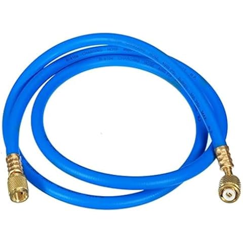 ESUMIC R410A R134A AC Refrigerant Charging Hoses 1/4'' 5ft HVAC SAE 800PSI Hose Blue Cover