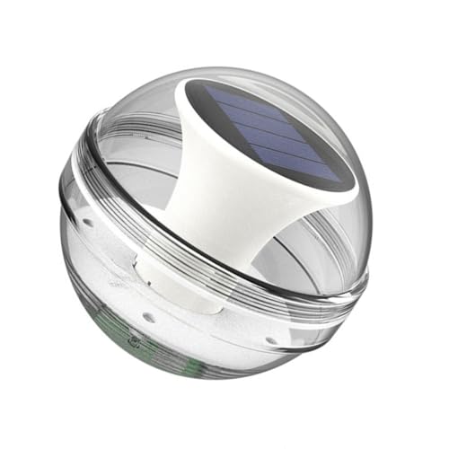 SHINEOFI Luces Solares Flotantes de Plástico Resistente para Piscina Certificación Ip65, Lámpara LED y Función de Emergencia para Decoración de Lagos y Piscinas