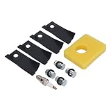 AMONIDA Juego de Pernos para Cuchillas de Cortacésped, Bujías de Cuchillas de Cortacésped Fáciles de Usar de 18 Pulgadas Ampliamente Utilizadas para...
