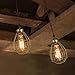 POPETPOP 6Pcs Vintage Metal Light Bulb Cage Guard Industrial Lamp Covers Hanging Protective Cage Lights for Home Bar Cafe Decor 5.51X3.93X3.93 Inch