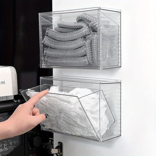 Solution gain de place avec la boîte de rangement adhésive transparente pour porte - 5