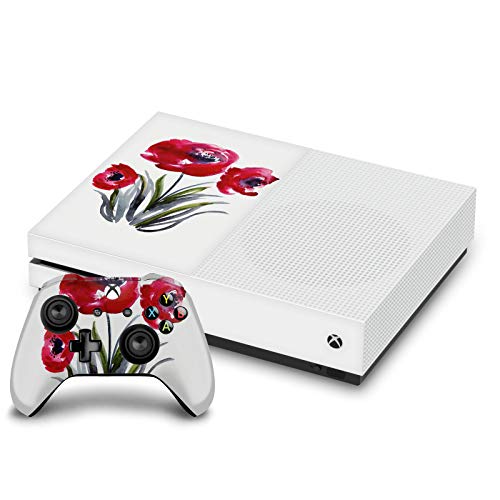 Skin Xbox One S et manettes par Mai Autumn - Autocollant vinyle Coquelicots