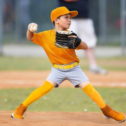 Image of XZQTIVE Baseball Socks and Belt Combo,Over the Knee Softball Socks and Belt,Knee High Football Socks for Kids Youth Adults