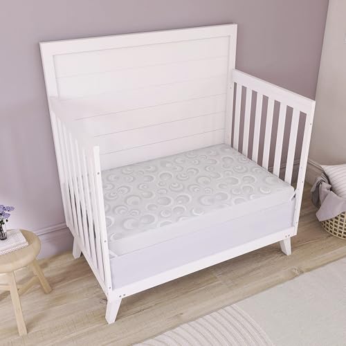 Image of Dream On Me Breathable 2-in-1 Portable /Mini Crib Mattress, GREENGUARD Gold | Made in USA, Dual Sided, Waterproof Cover, ASTM & CPSC Tested, Fits Portable and Mini Crib 32 inch x 24 inch 3 inch, Not for Playards