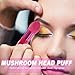 1Pcs Mushroom Head Makeup Sponge with Handle 3.74 Inch Liquid Foundation Blending Puff Soft Cosmetic Applicator for Face Powder and Foundation (Random Color)