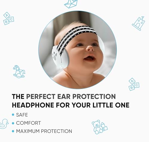 Image of Baby Ear Muff - Noise Canceling Headphone for Infant Hearing Protection - Newborn Earmuff Airplane Travel Essential