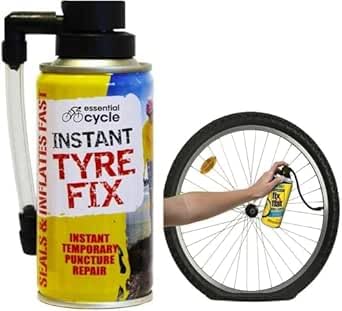 Neel Saanjh Cycle Tyre Fix Spray, Reliable & Long-Lasting, Inflates Tyres, Quick Puncture Sealing, Compact, Portable, Universal Compatibility, Travel-Ready (Pack of 1)
