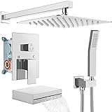 Design fiable : la boule pivotante de la douche vous permet de régler l'angle de pulvérisation de la pomme de douche après l'installation, offrant une expérience de douche parfaite pour chaque membre de la famille. Bec large en cascade avec un plus grand débit d'eau pour remplir rapidement la baignoire à vitesse rapide.