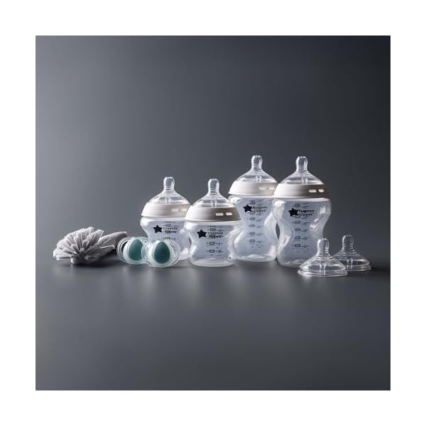 Tommee Tippee - Natural Start-Set für Neugeborene, Anti-Kolik-Babyflaschen (150 & 260ml), brustähnl. Sauger (mittel), selbst sterilisierend & Zubehör – Bild 6