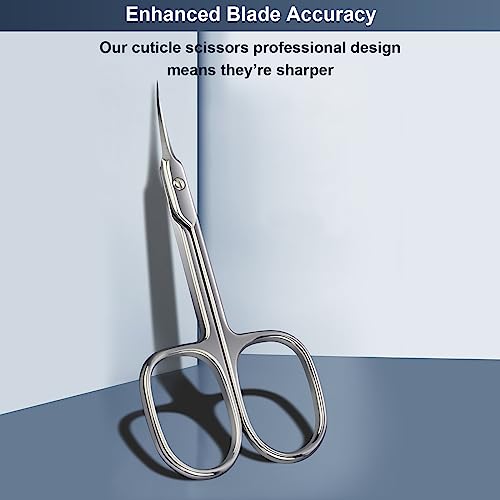 Cgbe Cuticle Scissors Extra Fine Curved Blade, Super Slim Manicure Scissors For Cuticles Professional Small Scissors With Precise Pointed Tip Grooming Blades, Eyebrow, Eyelash, And Dry Skin #TOP6
