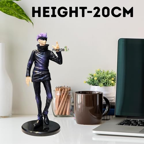 Image of FUNFOB Jujutsu Kaisen Gojo Action Figure Height -20cm Anime Figures PVC Multicolour | Gojo Eye Mask Standing