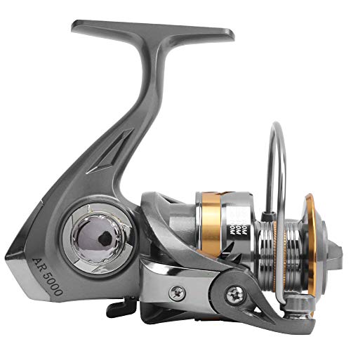 スピニングリール 釣りリール メタル フィッシングリール 左右交換可能 巻き取り 海釣り 投げ釣り 遠投釣りリール (AR5000) 4枚目
