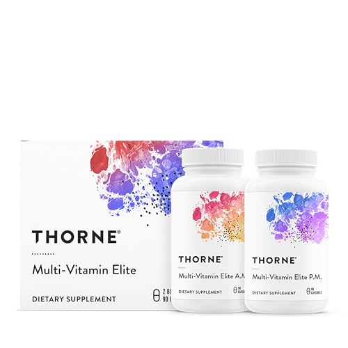 Image of THORNE - Multi-Vitamin Elite - Daily Nutritional Supplement - Two Formulas Support Cellular Energy Production, Restful Sleep & More* - Third-Party Certified - Gluten, Dairy & Soy-Free - 180 Capsules