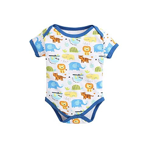Image of POOJA BABY Cotton Baby Bodysuit Short Sleeve Half Romper Pack of 3 Soft & Comfortable for Kids Pack of 3