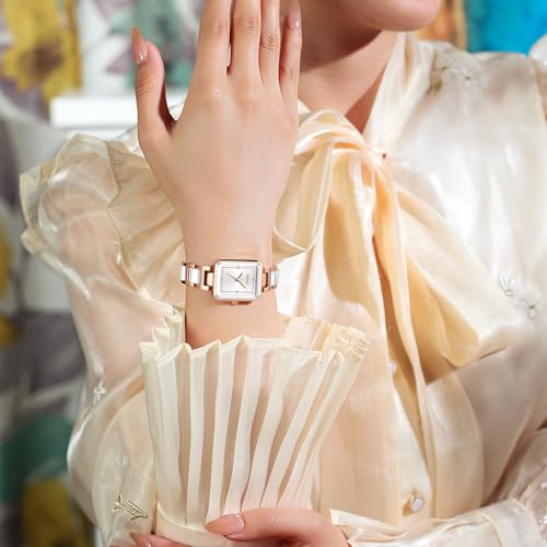 Image of NIBOSI Women Watches Analog Quartz Diamond Small Square Ladies Watche Stylish Waterproof Stainless Steel Wrist Watch for Women
