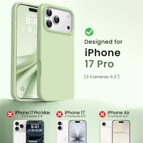GONEZ Magnetic for iPhone 17 Pro Case, Silicone Cover Green by GONEZ - Used condition - Image 8