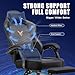 GTPLAYER Gaming Chair with Footrest, Recliner Chair with Headrest & Lumbar Support, Linkage Armrest,Ergonomic Gaming Chair 350lbs, High Back Office Home, Black
