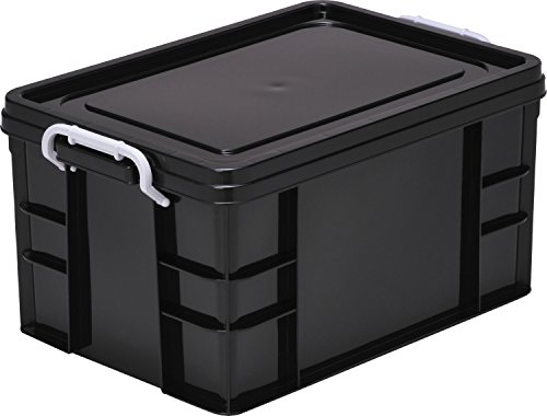 和泉化成 収納コンテナ 日本製 セーフティBOX5型 ブラック