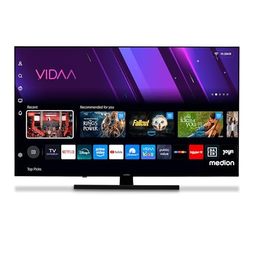 MEDION 163,9 cm (65 Zoll) QLED Fernseher (Smart-TV, Dolby Vision HDR, VIDAA Store, Prime Video, Disney+, DAZN, Paramount+, DTS X, Dolby Atmos, PVR, Bluetooth, MD 865600)
