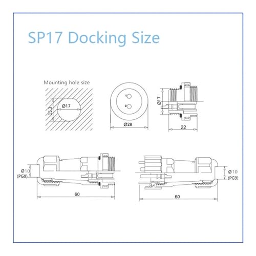 Conector impermeable SP17 para iluminación de jardines y piscinas 3