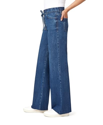 kensie Jeans for Women The Carla High-Rise Wide Leg 32-inch Inseam Denim with Removable Belt, Sizes 0-122