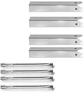 Repair Kit for Uniflame GBC850W Gas Grill Includes 4 Stainless Heat Plates and 4 Stainless Steel Burners