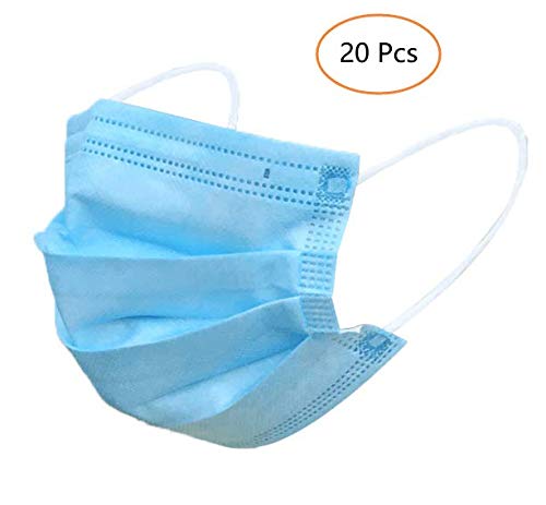 JUNING 20 Pcs Cubierta Plegable antipolución Plana Unisex Protección Antipolvo Earloop para Correr en Bicicleta