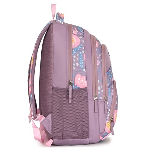 Image of BEAUTY GIRLS BY HOTSHOT FLORAL 1594|SCHOOL BAG|TUTION BAG|COLLEGE BACKPACK|LARGE SIZE|WATER RESISTANT|19 INCH|FOR GIRLS & WOMEN|36 LITERS BACKPACK