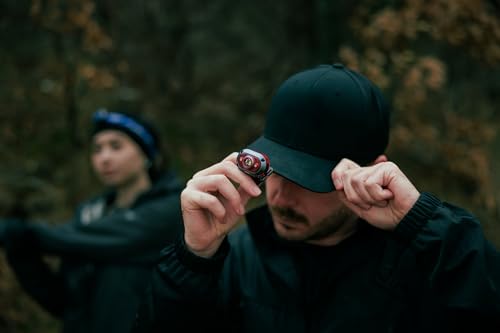 Frontal y luz de gorra de 450 Lm impermeable IPX4 con modos de luz verde y roja 7