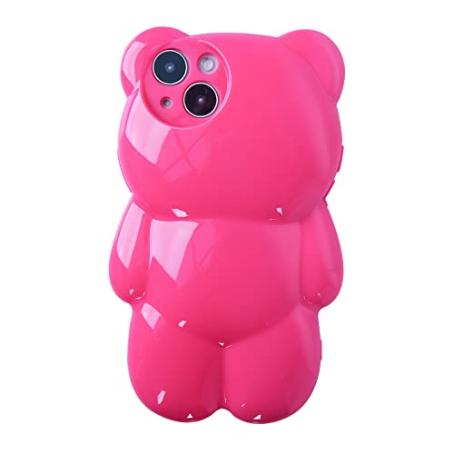 Coque iPhone 13 Pro mignonne ours 3D pour le quotidien des filles