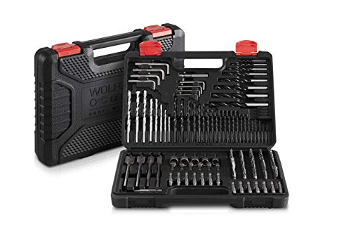 WOLFGANG 150 Teile Bohrer Bit Set, Bitsatz für Akkuschrauber aus HSS Titan mit Koffer, Holzbohrer, Steinbohrer und Schraubendreher