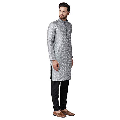 Sojanya (Since 1958 Men'S Silk Blend Only Long Kurta.4