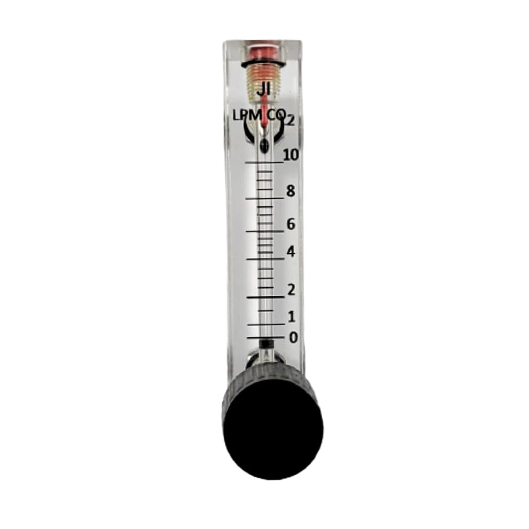 "Ji" Japsin Instrumentation Acrylic Tube Rotameter for CO2, 0-10 LPM Range, 1/4" BSP (M) SS Side Top & Bottom Connections, Inlet Control Valve for Precise CO2 Flow Measurement-picture-20