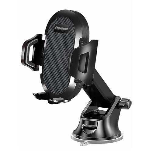 Energizer Support Téléphone Voiture à Ventouse Universel – Fixation Pare-Brise & Tableau de Bord – Rotation 360° Mode Portrait/Paysage – pour...