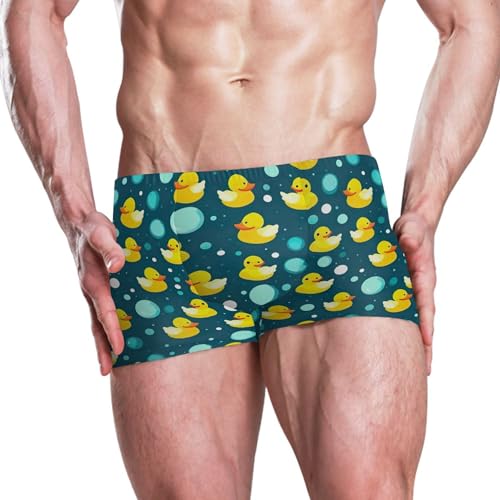 Little Yellow Duck Mens Swim Trunk Swimwear Bathing Suit Swim Brief Square Leg Board Short S B04000982