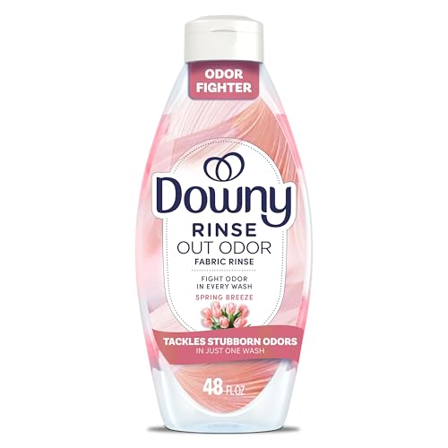 Downy Rinse Laundry Odor Remover Spring Breeze Scent 48 FL OZ Fabric Softener and Laundry Odor Removal Rinse