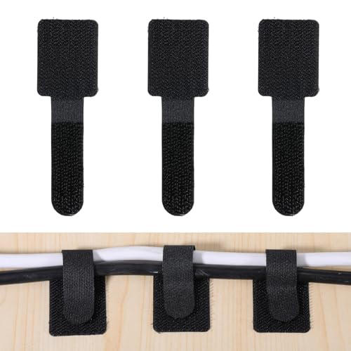 cobee 60 Pcs Hook and Loop Cable Ties, Under Desk