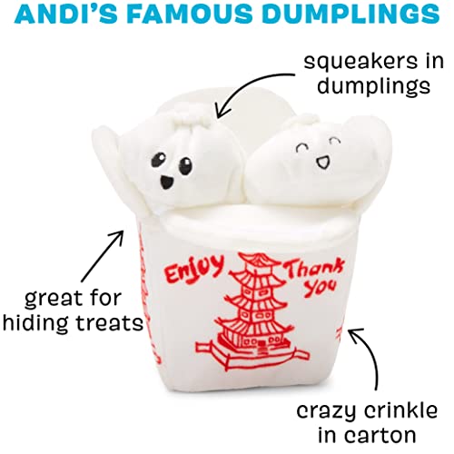 Barkbox 2 In 1 Interactive Plush Dog Toy - Rip And Reveal Dog Toy For Small, Medium, & Large Dogs - Stimulating Squeaky Pet Enrichment And Puppy Toys | Andi's Dumplings (Small) #TOP1