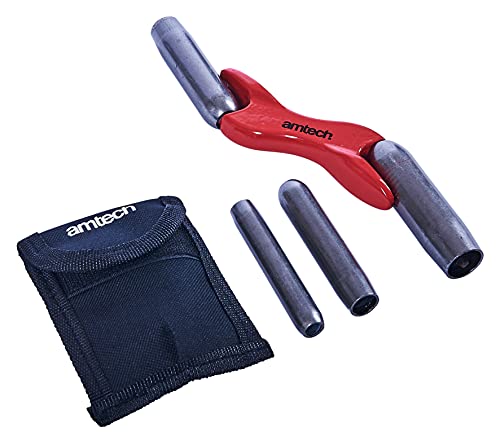 Amtech - 4-Size Interchangeable Brick Jointer Tool for Maintaining and Repairing Brickwork Durable Cast Aluminium Ergonomic Handle Includes Nylon Storage Pouch (13mm 16mm 19mm 22mm)
