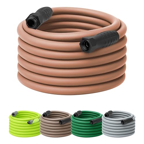 Image of Flexzilla Colors SwivelGrip Garden Hose 5 /8 in. x 75 ft., Lightweight All-Weather Water Hose, Durable and Flexible, Leak-Free Connections, Red Clay