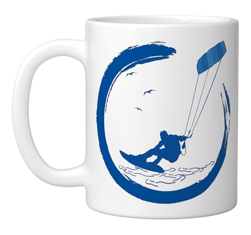 Kitesurfer Kiteboard Kitesurfing Kite-Surf-board Kitesurf Ceramic Mug, White