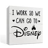 素朴な木製サイン、面白い木製装飾、ボックスサイン卓上装飾、ファームハウスの木製サイン、テーブルシェルフ装飾、オフィスデスクサイン、ディズニー愛好家のためのホームオフィス装飾、ディズニーデスクサイン、ディズニーラバーギフト