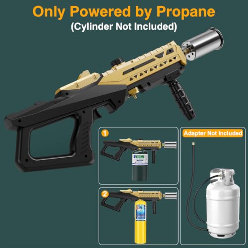 Image of Sondiko Powerful Propane Torch Gun, Big Flamethrower, Gold & Black